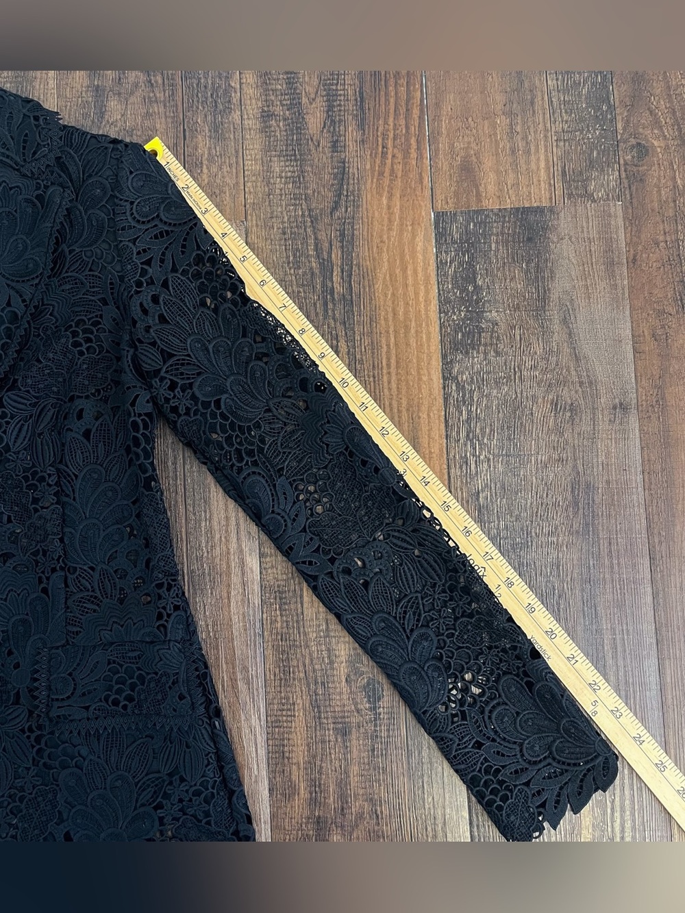 Elie Tahari Floral Crochet Lace Blazer Modern Unlined Pockets Size 0 Black - Picture 15 of 16
